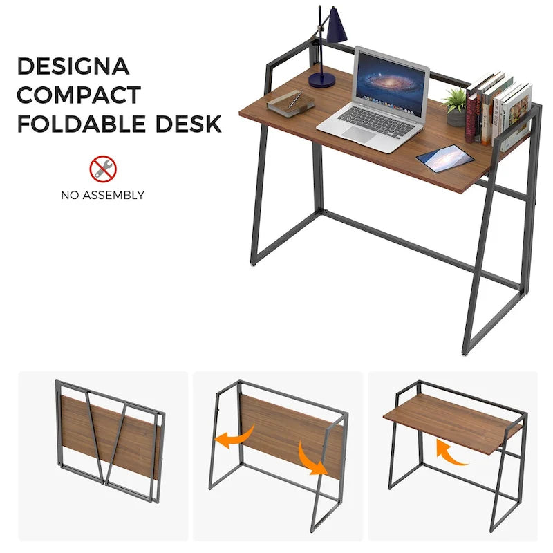 Bureau pliant sans assemblage