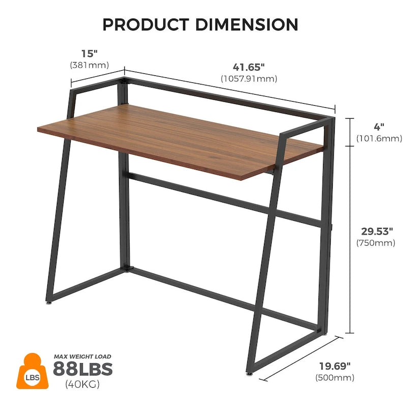 Bureau pliant sans assemblage