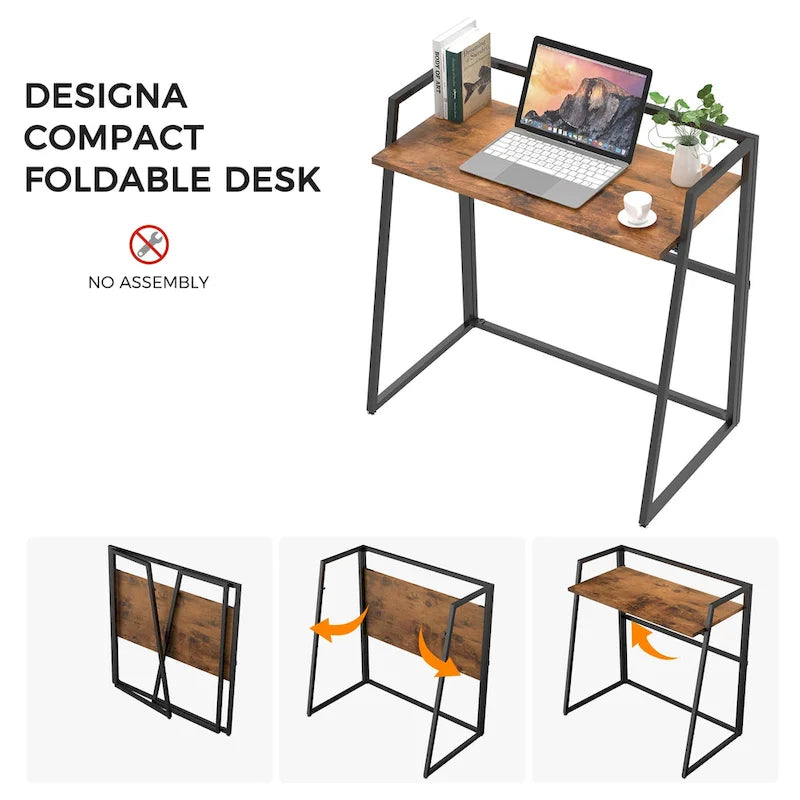 Bureau pliant sans assemblage
