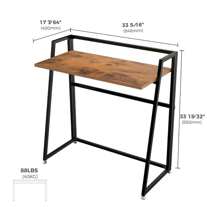 Bureau pliant sans assemblage