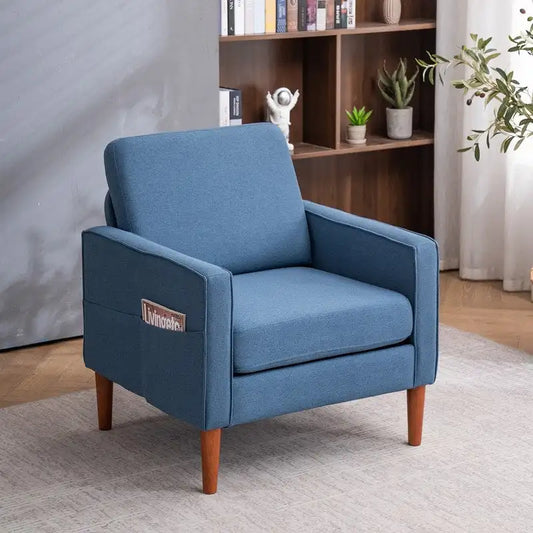 Fauteuil d'appoint une place avec pieds en bois massif