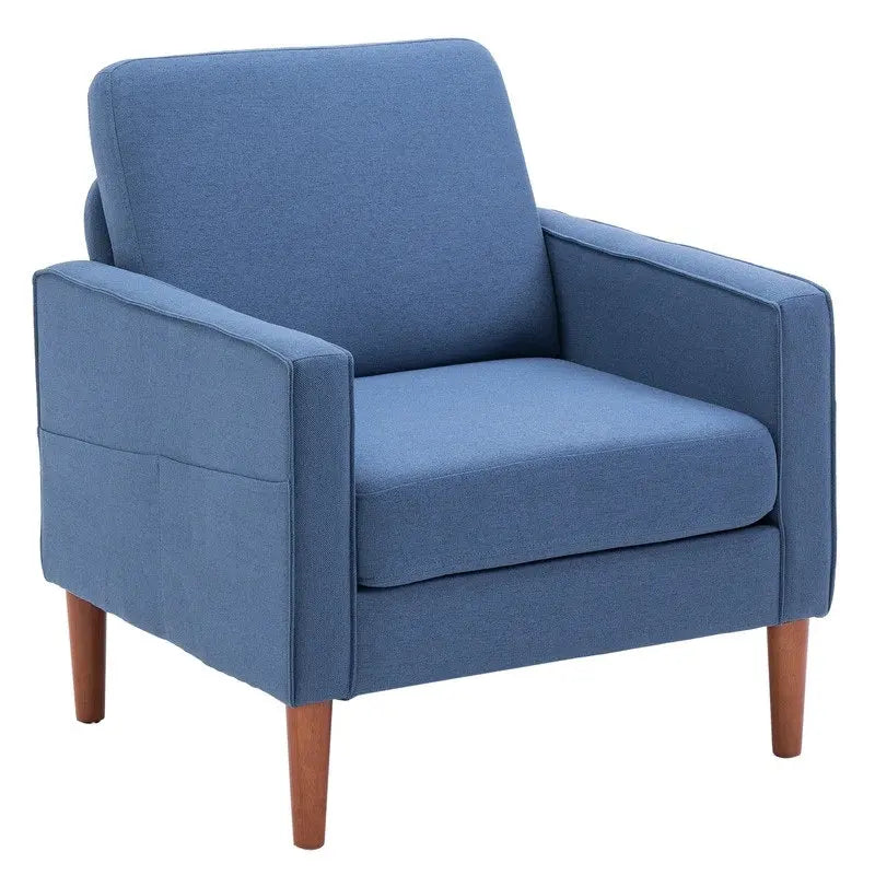 Fauteuil d'appoint une place avec pieds en bois massif