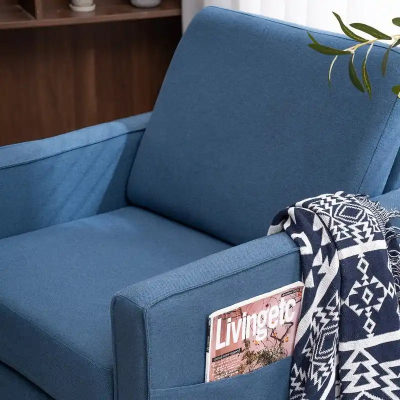 Fauteuil d'appoint une place avec pieds en bois massif