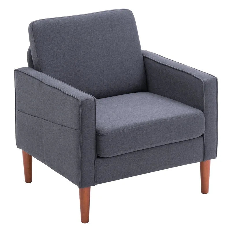 Fauteuil d'appoint une place avec pieds en bois massif