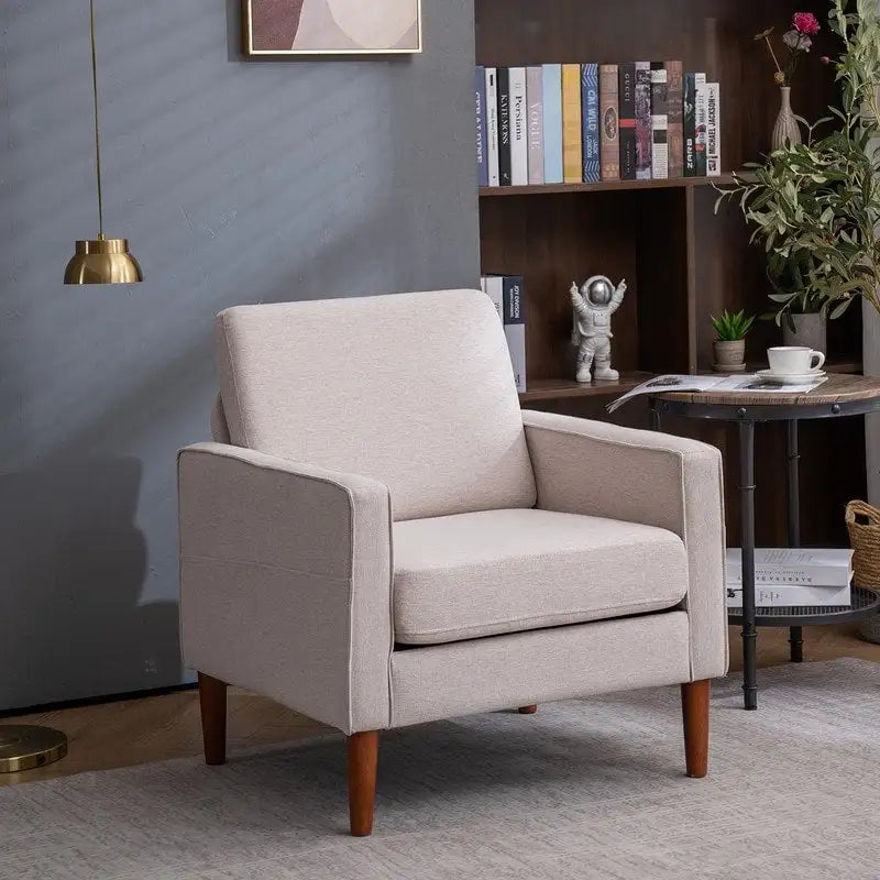 Fauteuil d'appoint une place avec pieds en bois massif