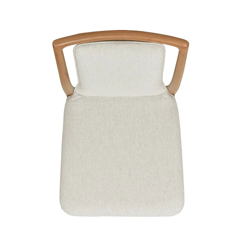 Chaise de salle à manger scandinave rembourrée en bois clair naturel (lot de 2)