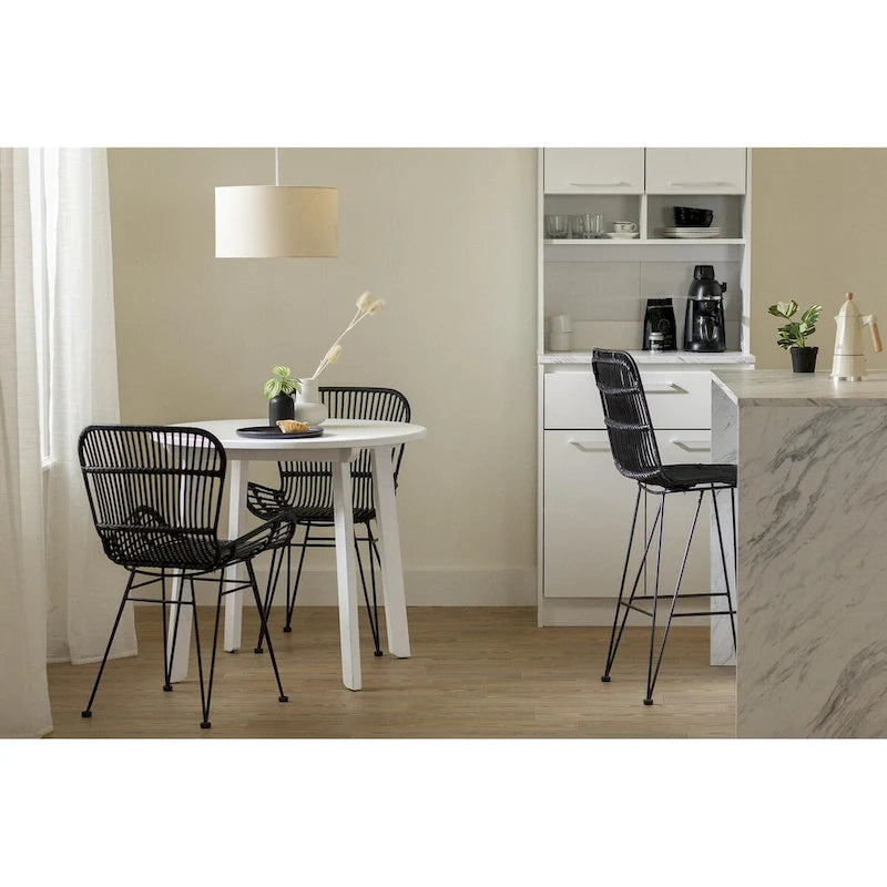 Armoire de rangement autoportante pour garde-manger avec étagères réglables et portes doubles