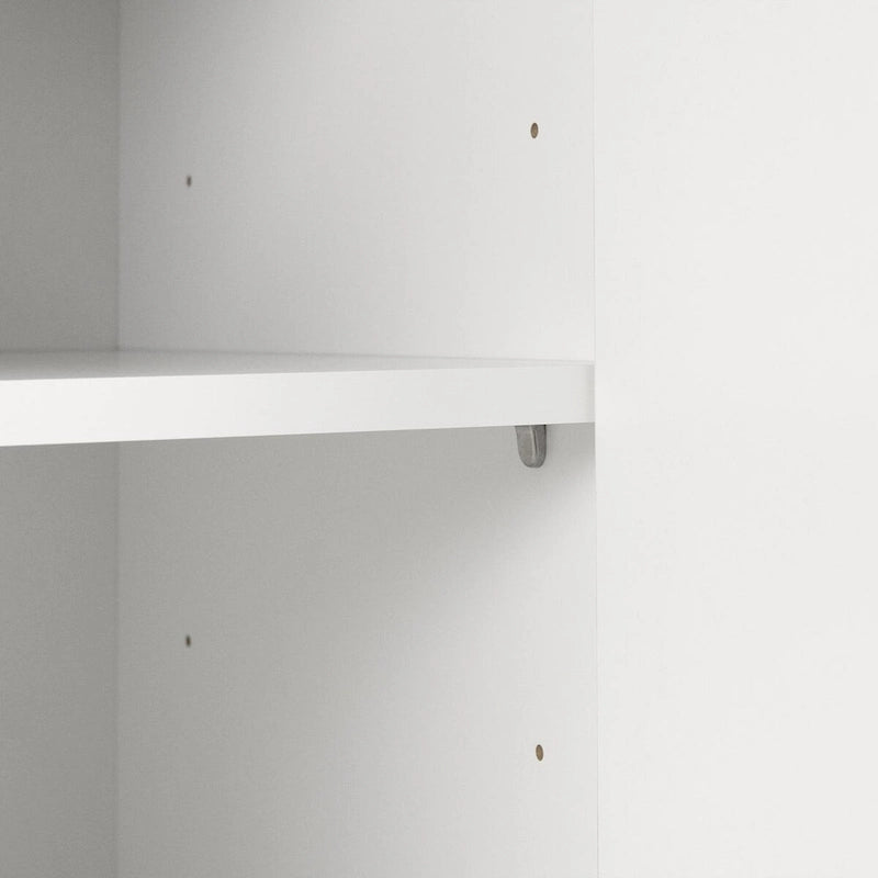 Armoire de rangement autoportante pour garde-manger avec étagères réglables et portes doubles