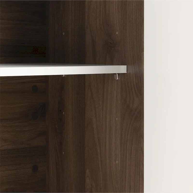 Armoire de rangement autoportante pour garde-manger avec étagères réglables et portes doubles