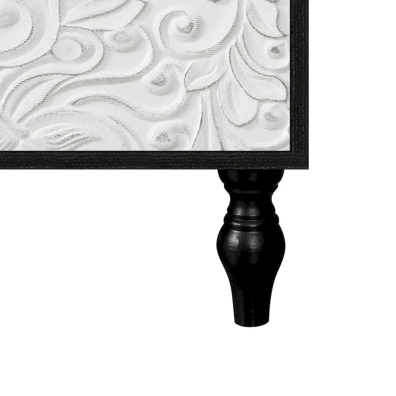 Meuble de rangement avec porte à motif symétrique sculpté