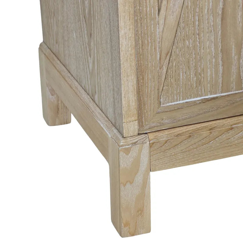 Armoire de rangement moderne à 4 portes avec étagères intérieures réglables