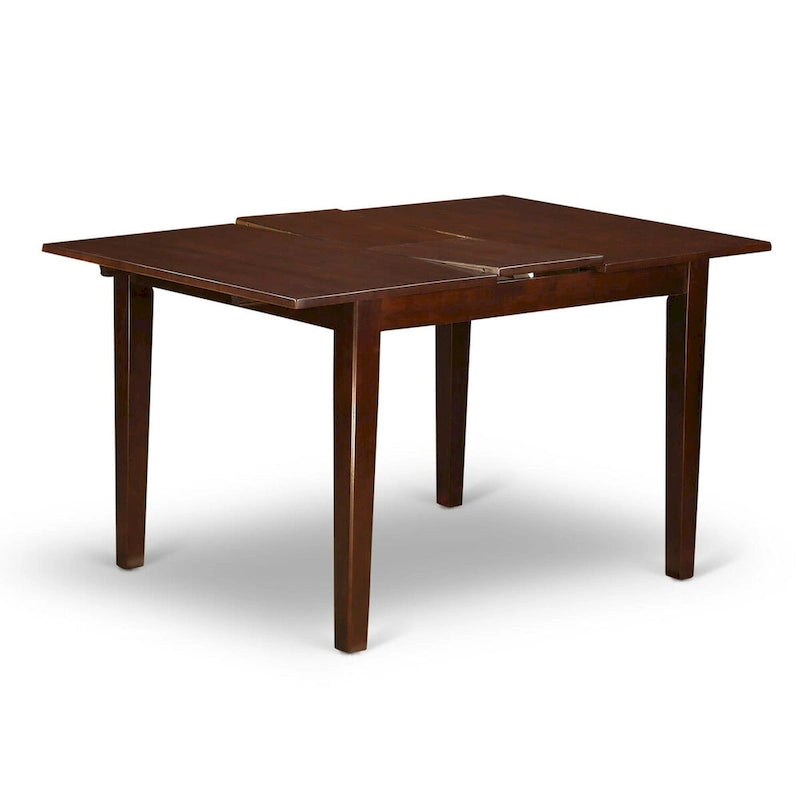 Table de salle à manger de cuisine - Table rectangulaire en bois avec rallonge papillon