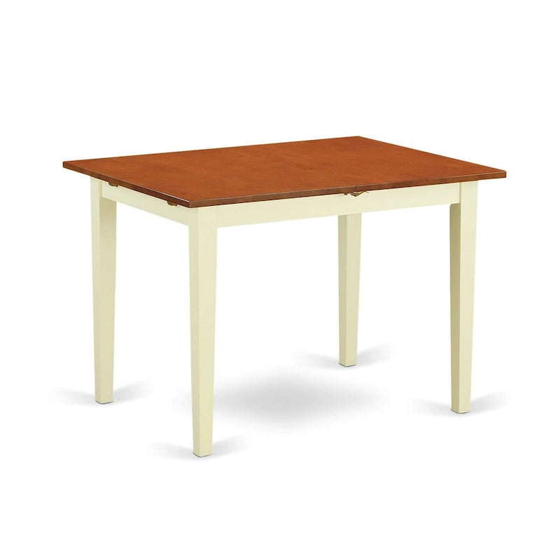 Table de salle à manger de cuisine - Table rectangulaire en bois avec rallonge papillon