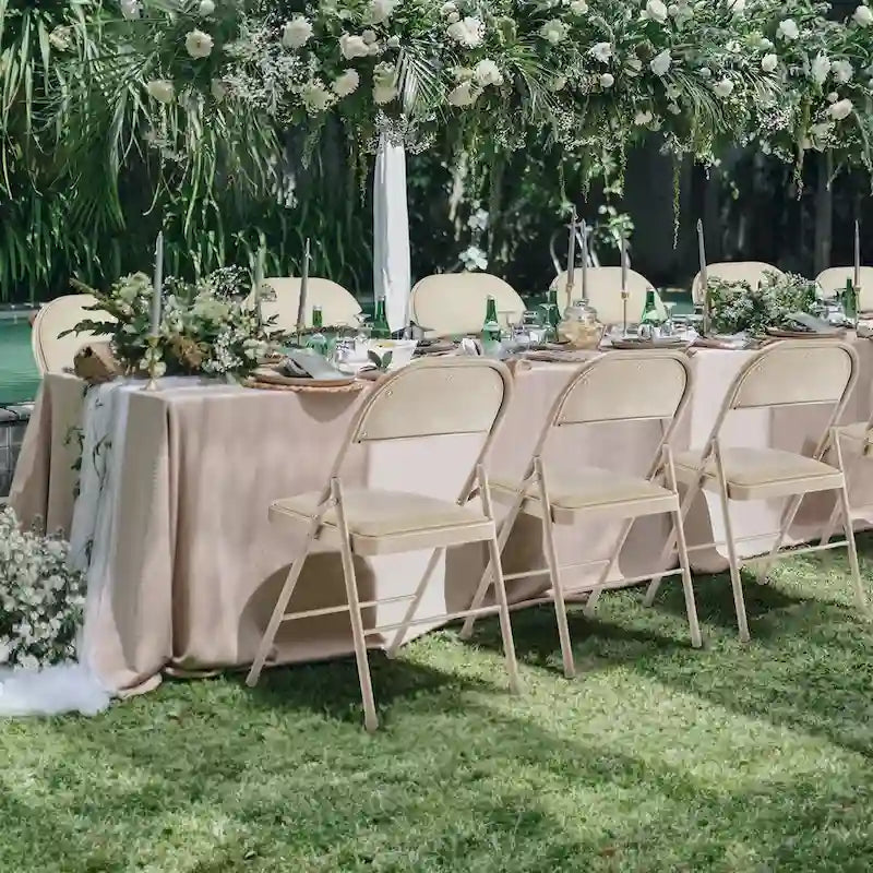 Lot de 2 chaises pliantes, chaises pliantes rembourrées en cuir, chaises pliantes robustes en métal, pour la maison, le bureau, les fêtes
