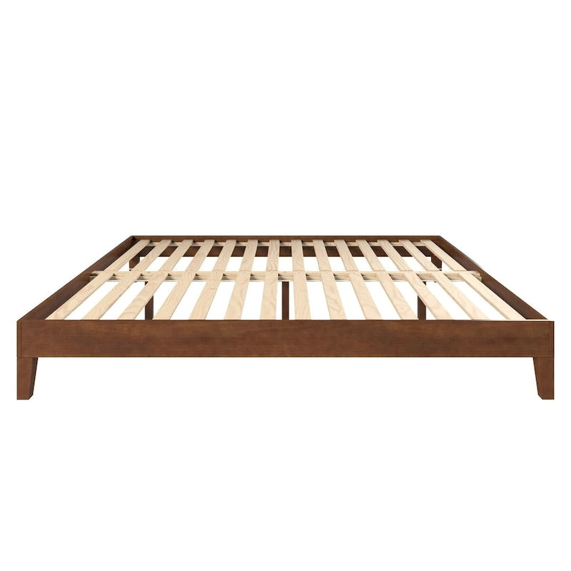 Lit Plateforme King Moderne et Élégant en Bois