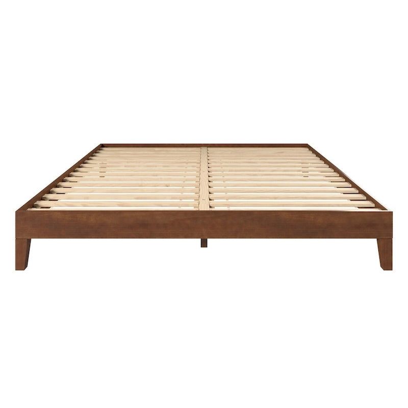 Lit Plateforme King Moderne et Élégant en Bois