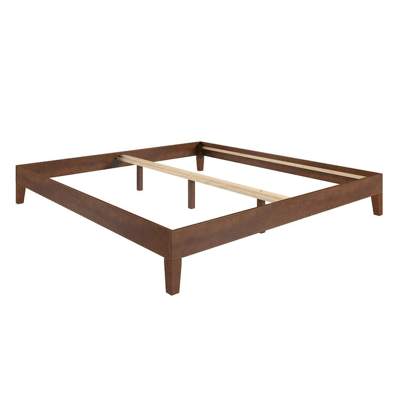 Lit Plateforme King Moderne et Élégant en Bois