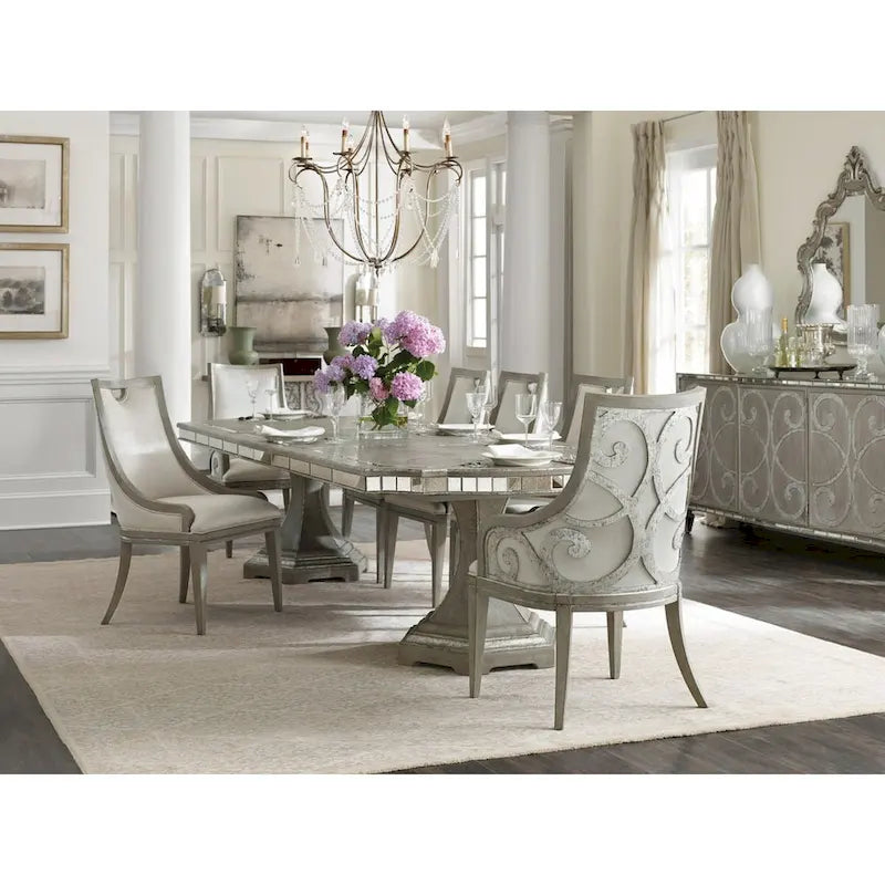 Table à manger contemporaine élégante de 128 pouces